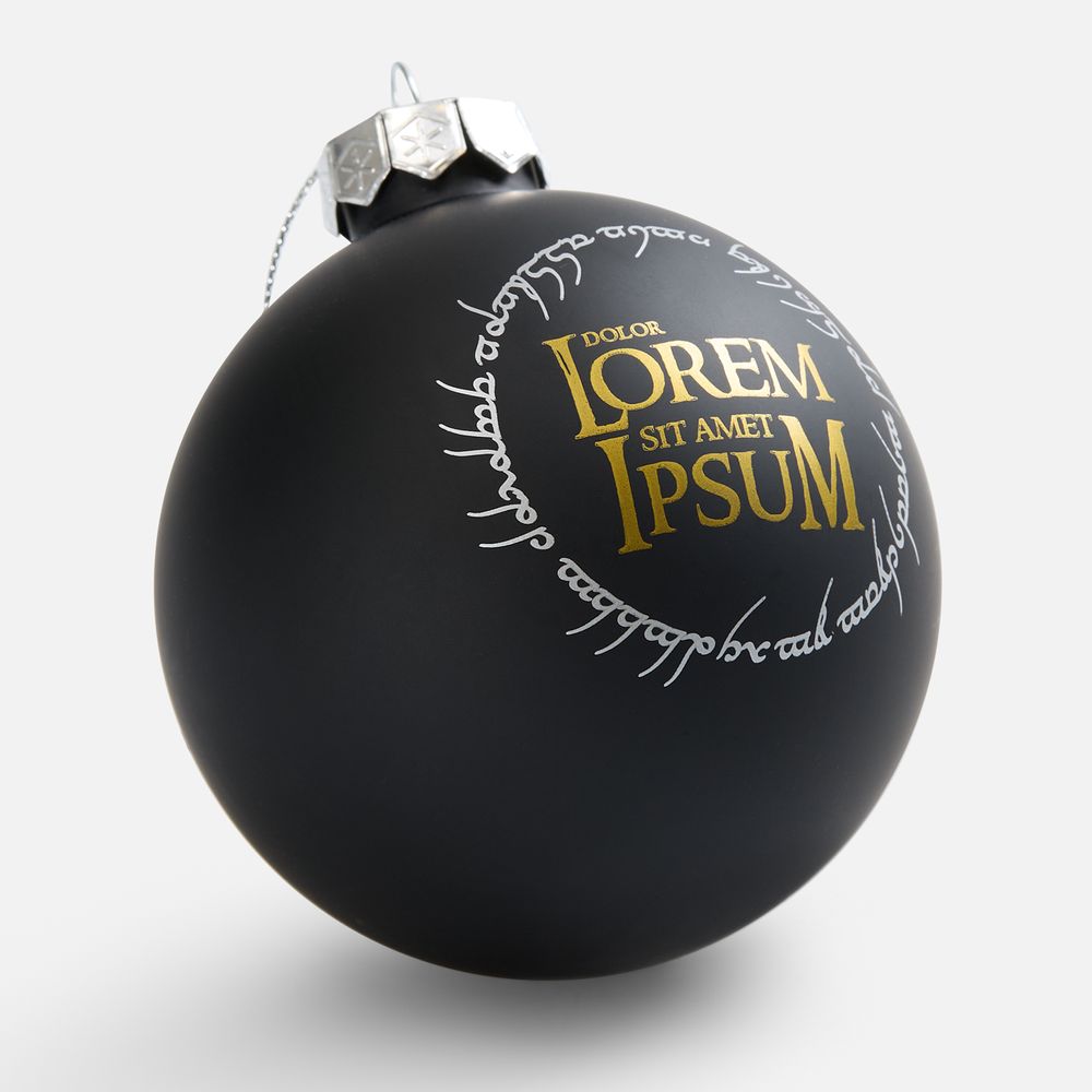 Елочный шар Finery Matt, 10 см, матовый черный