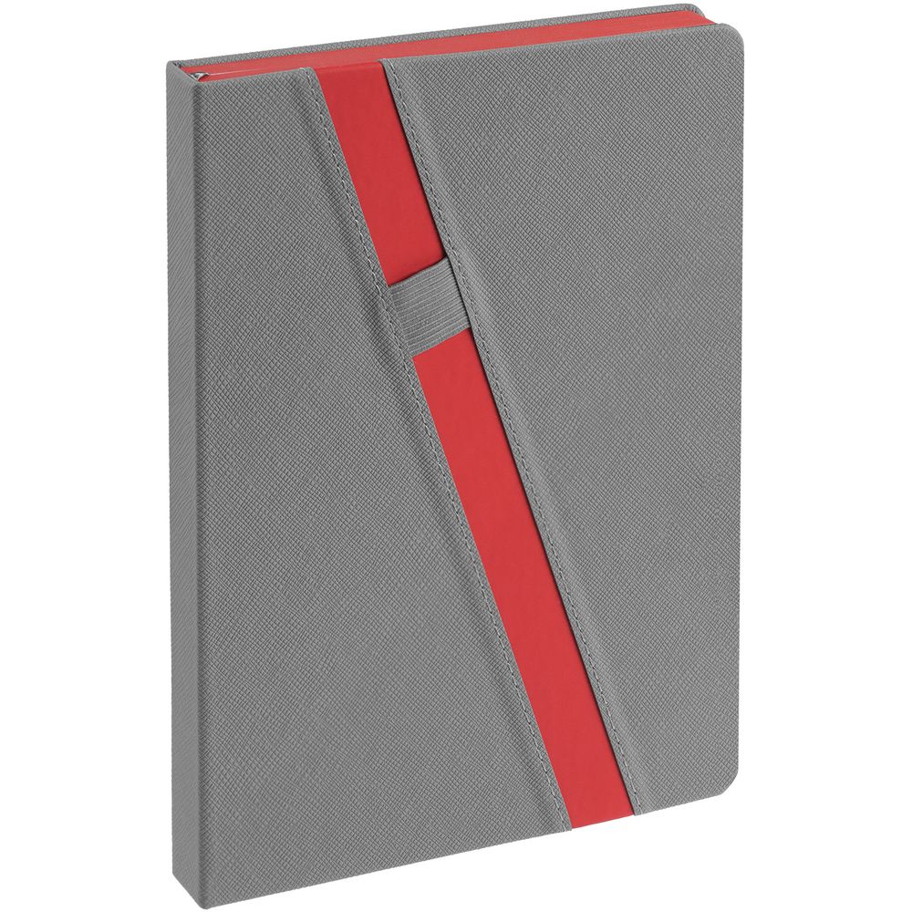 Ежедневник Rubikon на заказ, недатированный серо-красный