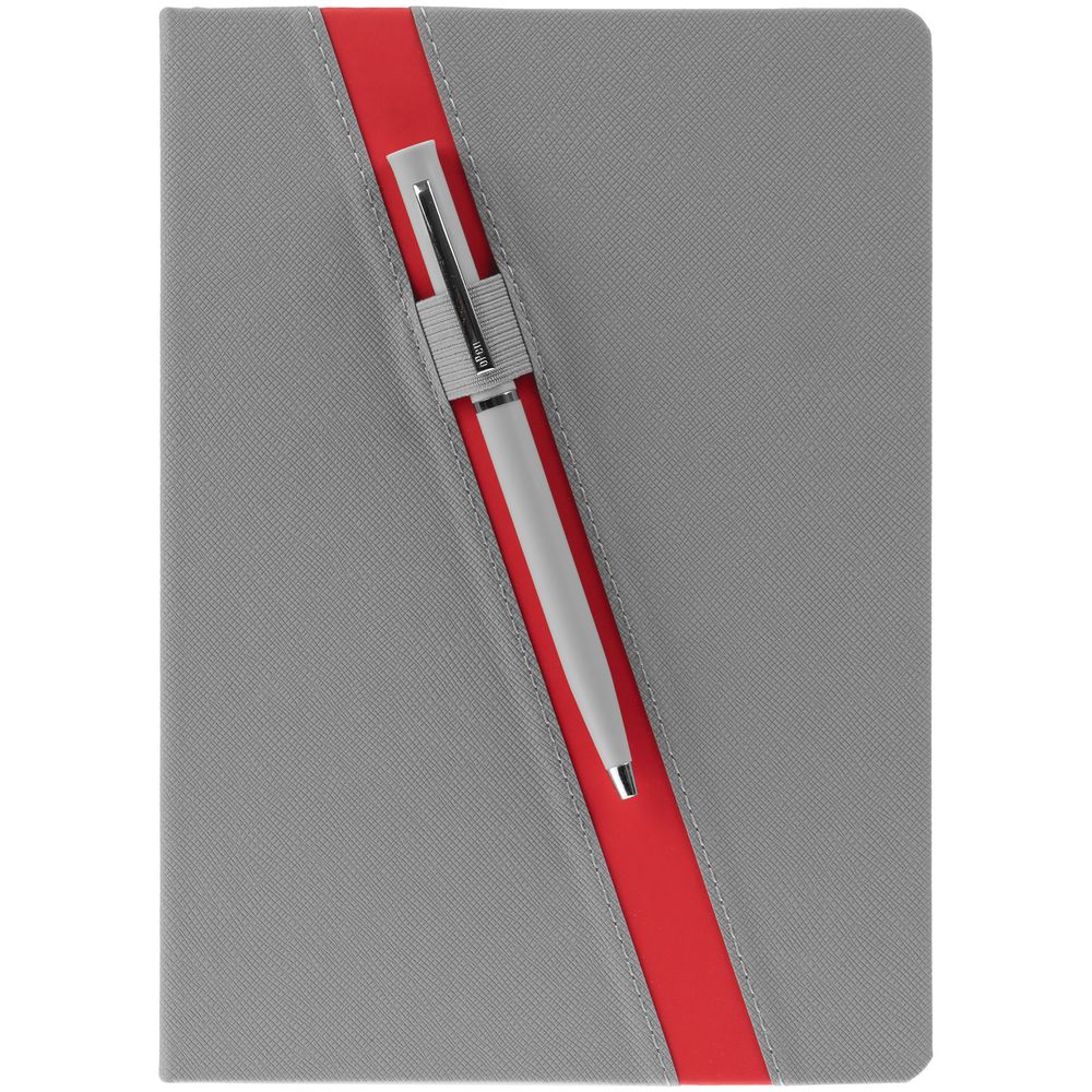 Ежедневник Rubikon на заказ, недатированный серо-красный