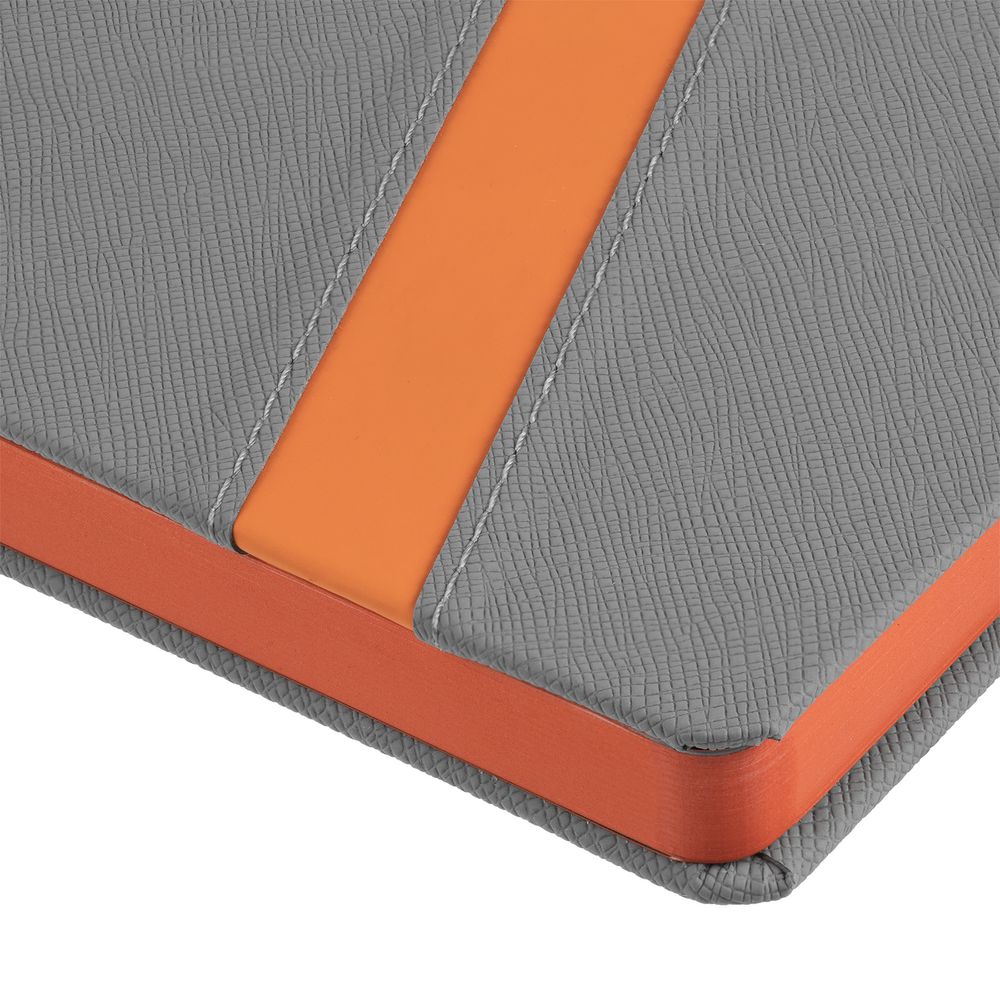 Ежедневник Rubikon на заказ, недатированный серо-оранжевый