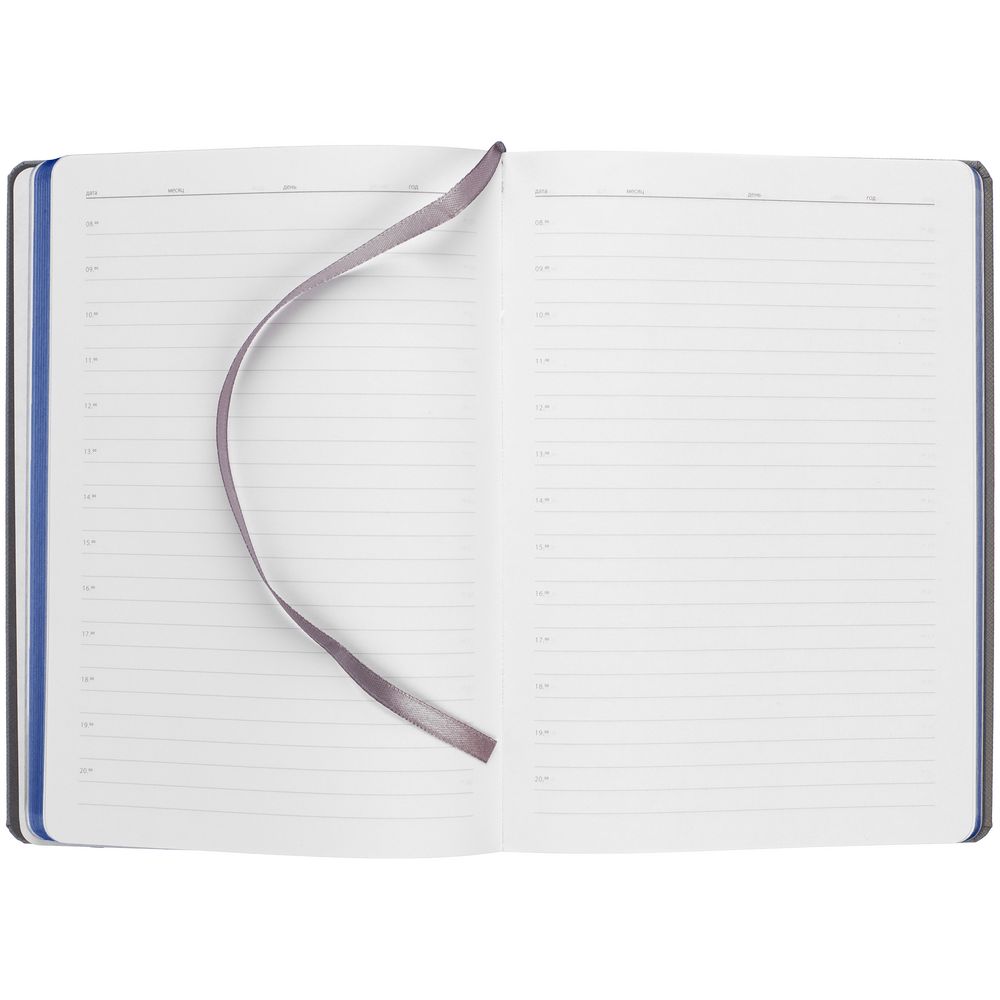 Ежедневник Rubikon на заказ, недатированный серо-синий