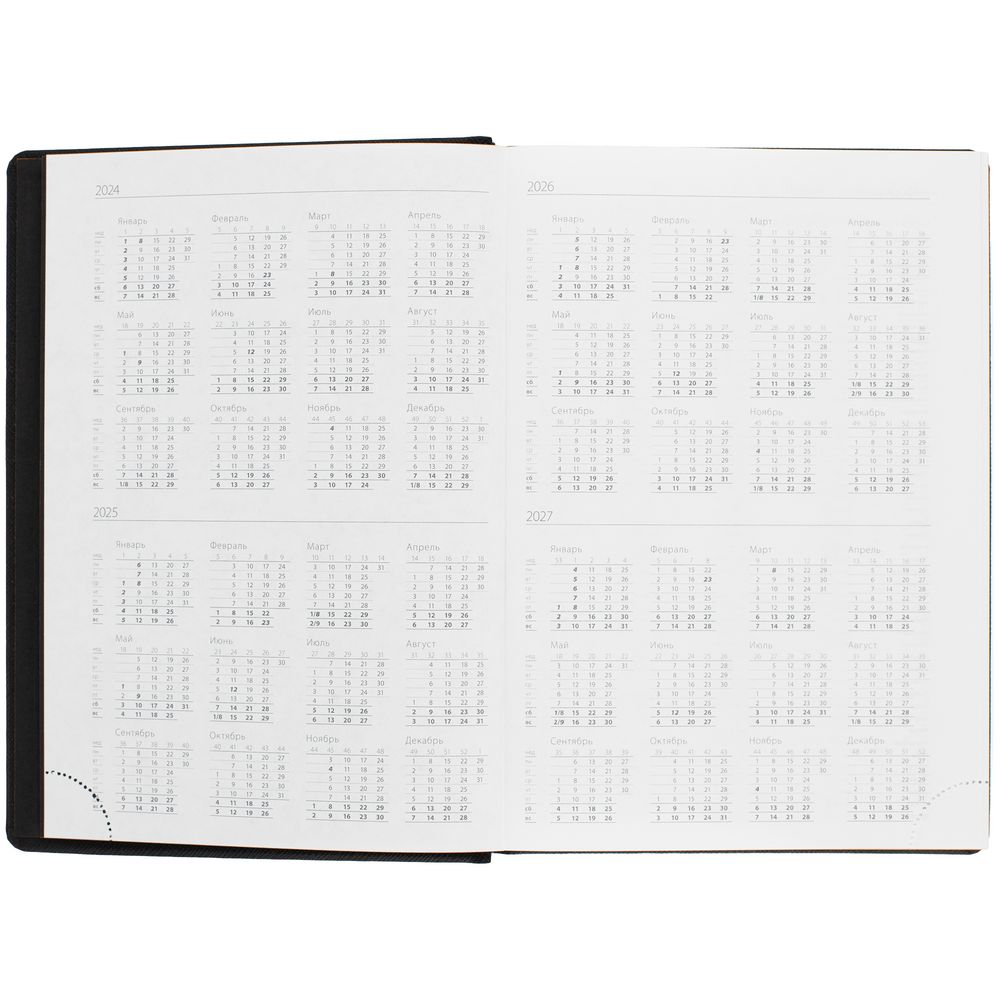 Ежедневник Mobile на заказ, недатированный, черно-оранжевый