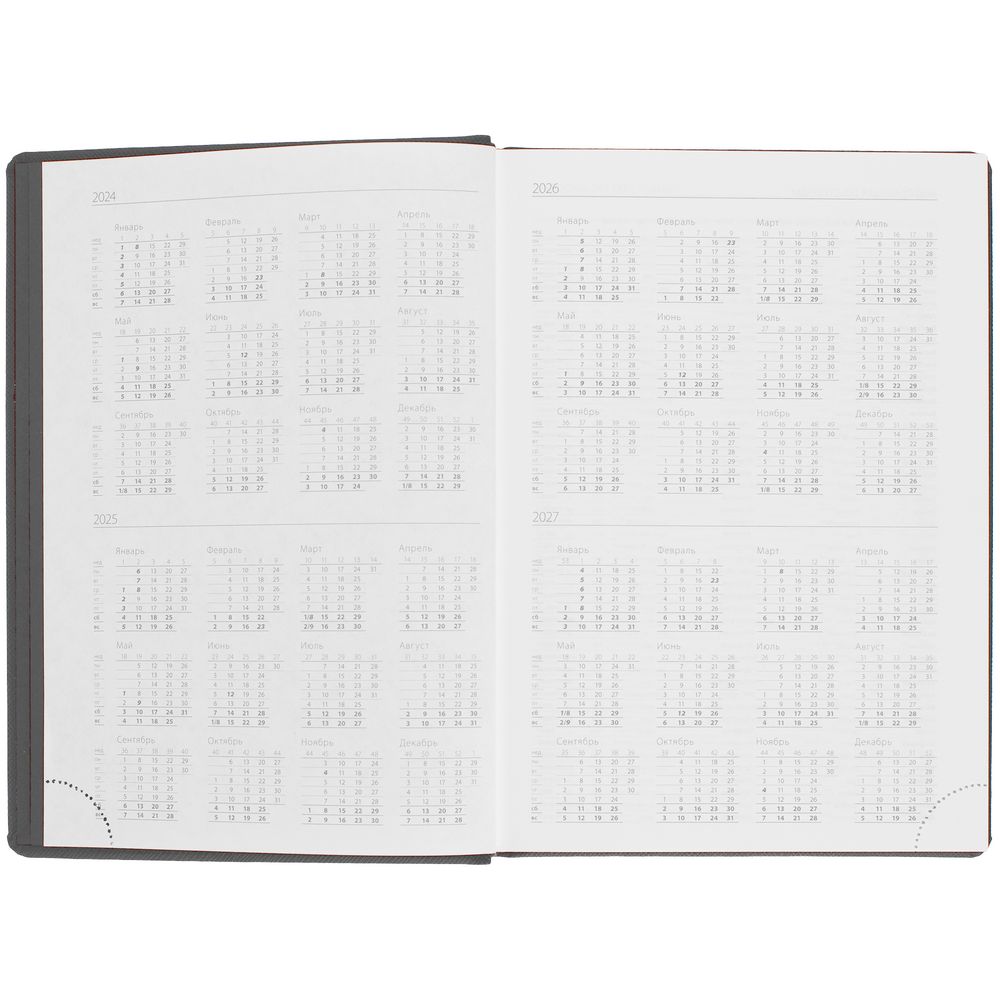 Ежедневник Mobile на заказ, недатированный, черно-красный