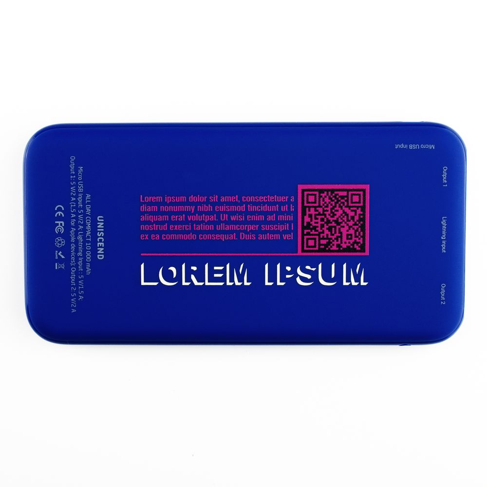 Аккумулятор Uniscend All Day Type-C 10000 мАч, синий