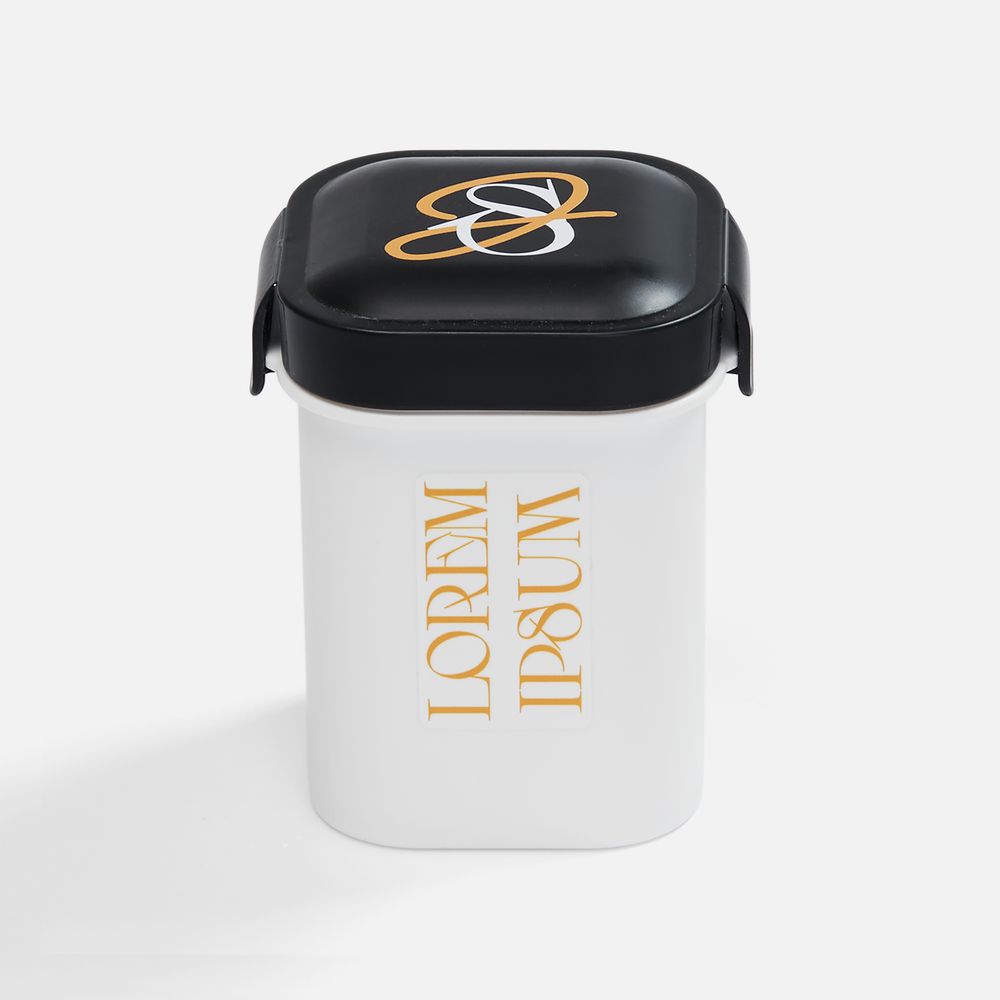 Ланчбокс для снеков Lunch Crunch, белый с черным