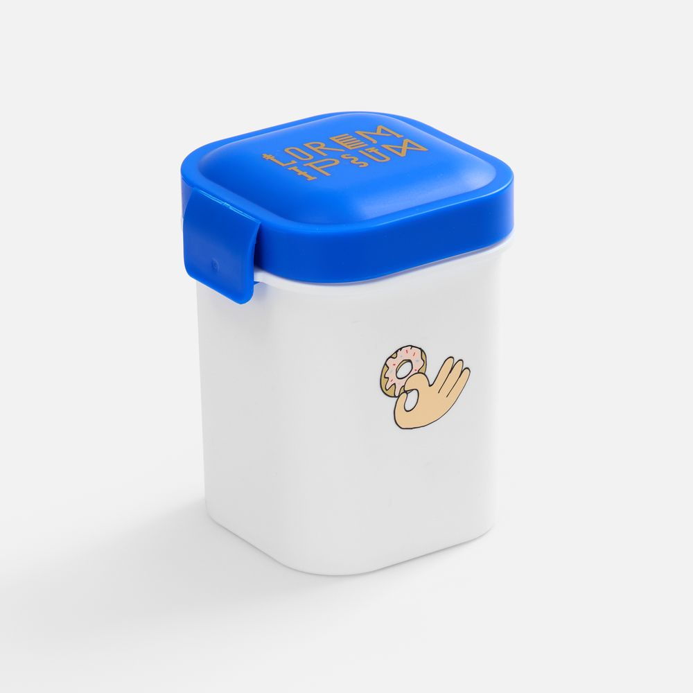 Ланчбокс для снеков Lunch Crunch, белый с синим