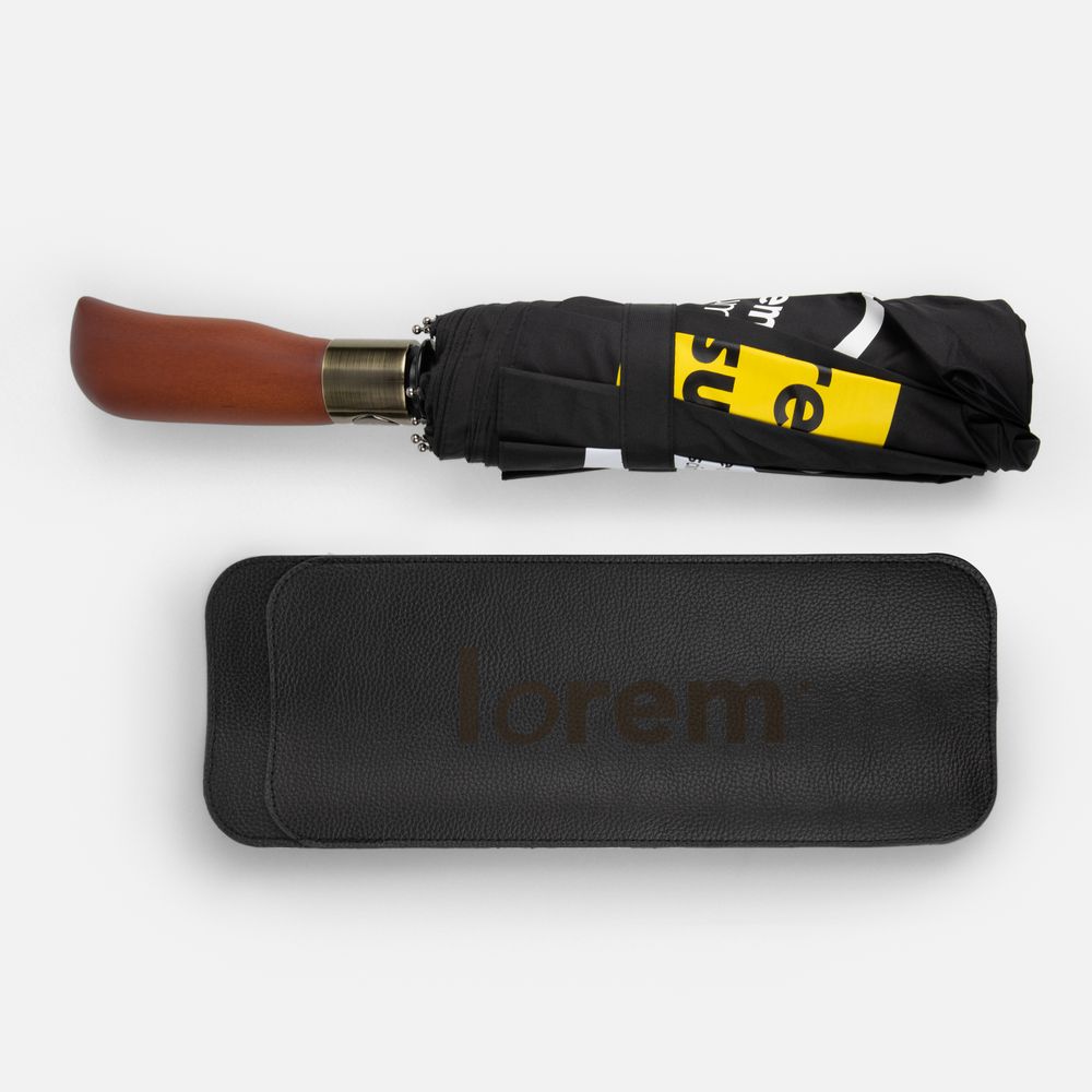 Зонт складной Cloudburst в подарочной упаковке, черный