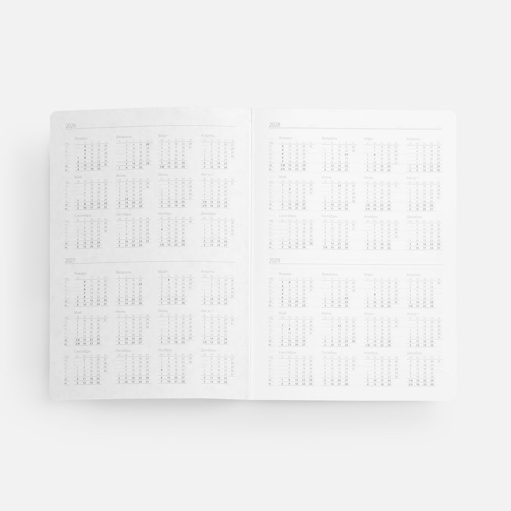 Ежедневник Boom, недатированный, черный с бирюзовым