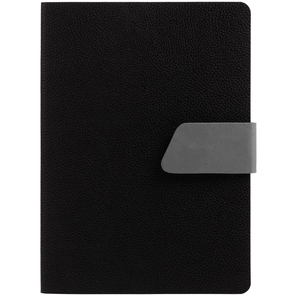 Ежедневник Boom, недатированный, черный с серым