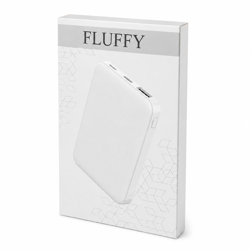 Внешний аккумулятор Fluffy, 5000 Mah, белый