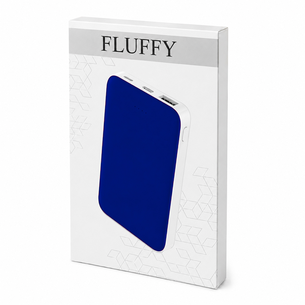 Внешний аккумулятор Fluffy, 5000 Mah, синий