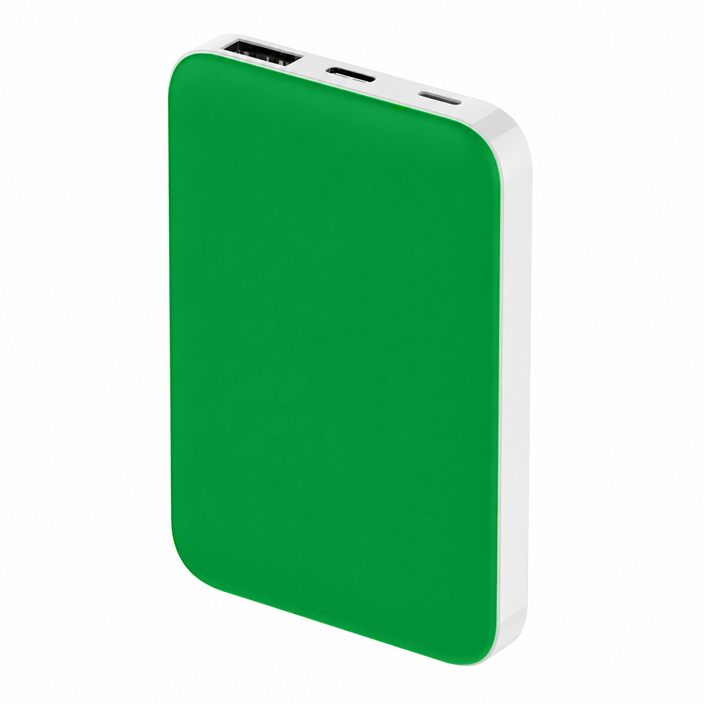 Внешний аккумулятор Fluffy, 5000 Mah, зеленый
