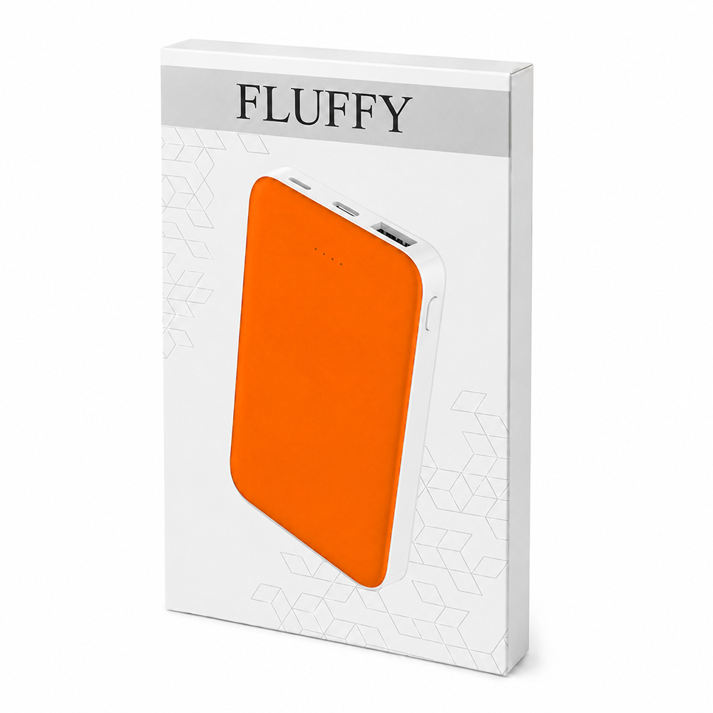 Внешний аккумулятор Fluffy, 5000 Mah, оранжевый