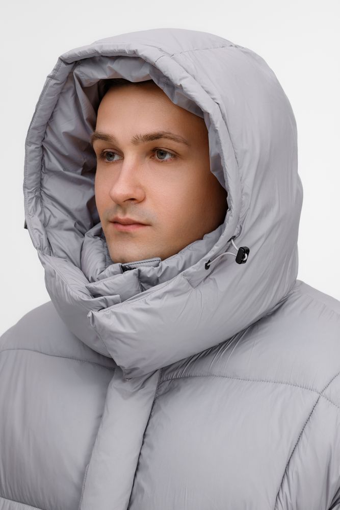 Пуховик унисекс Kapsula, серый