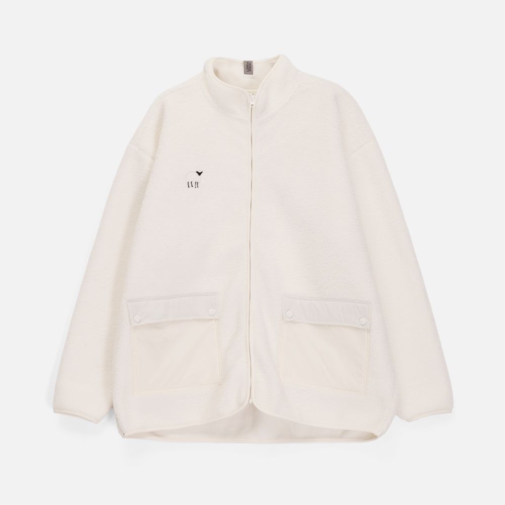 Куртка унисекс Oblako, молочно-белая