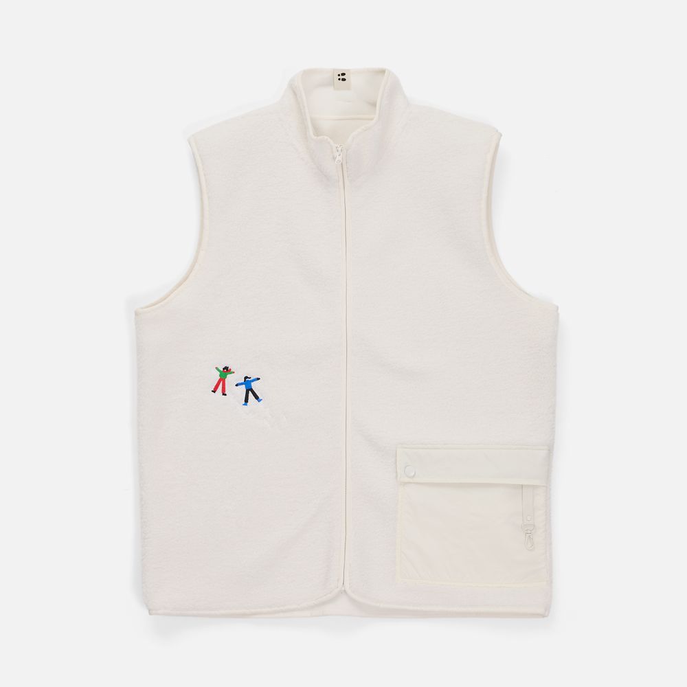 Жилет унисекс Oblako, молочно-белый