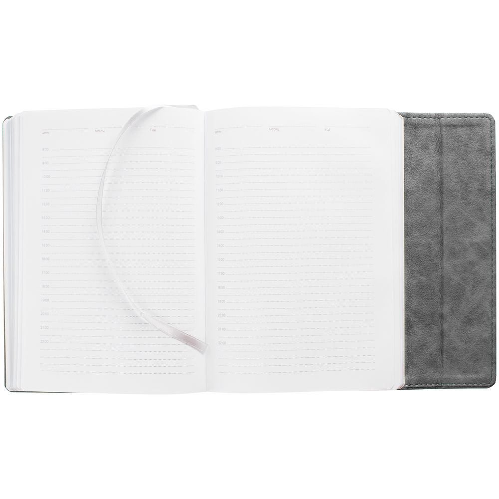 Ежедневник Flap на заказ, недатированный, серый