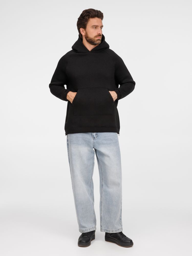 Худи унисекс оверсайз Easy Street, черное