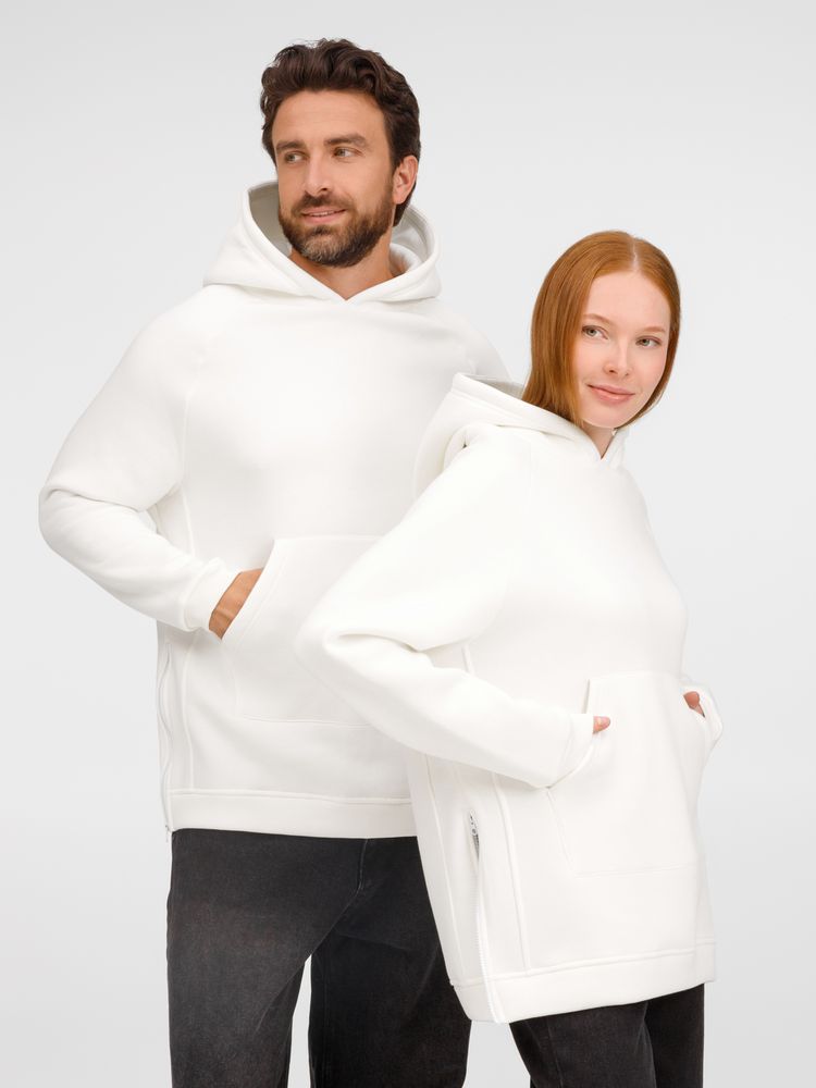 Худи унисекс оверсайз Easy Street, молочно-белое