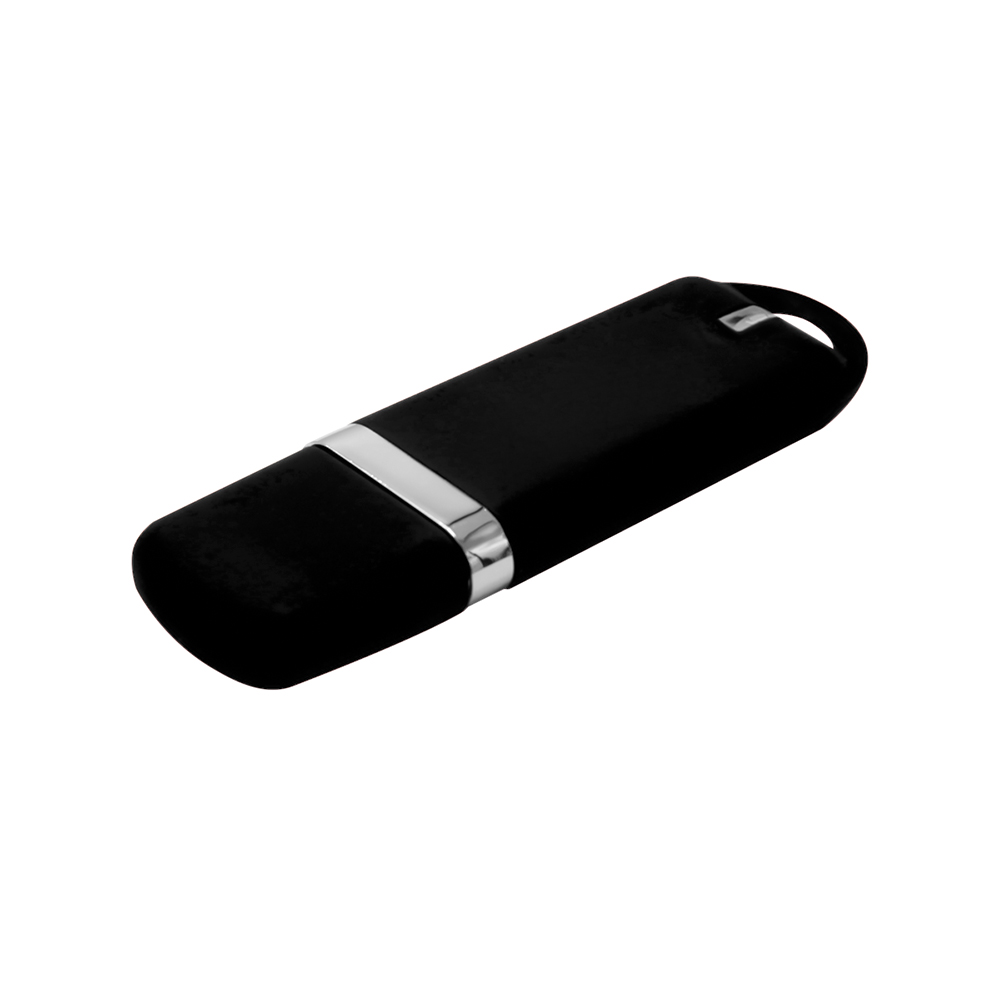 Флешка Shape с покрытием Софт Тач в футляре, черная