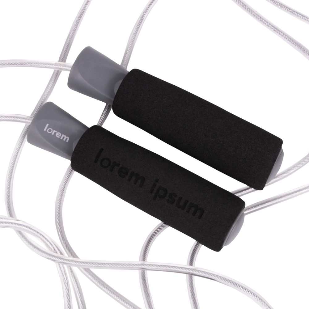 Скакалка скоростная Arriba, черная с серым