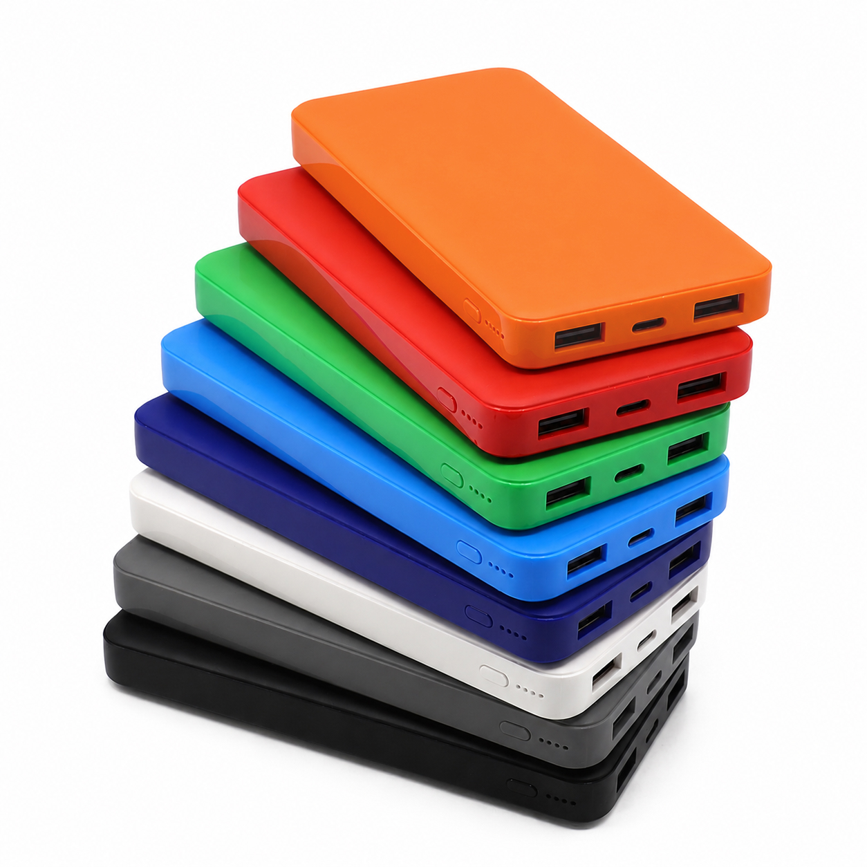 Внешний аккумулятор Polus, 10000 Mah, софт-тач покрытие, светло синий