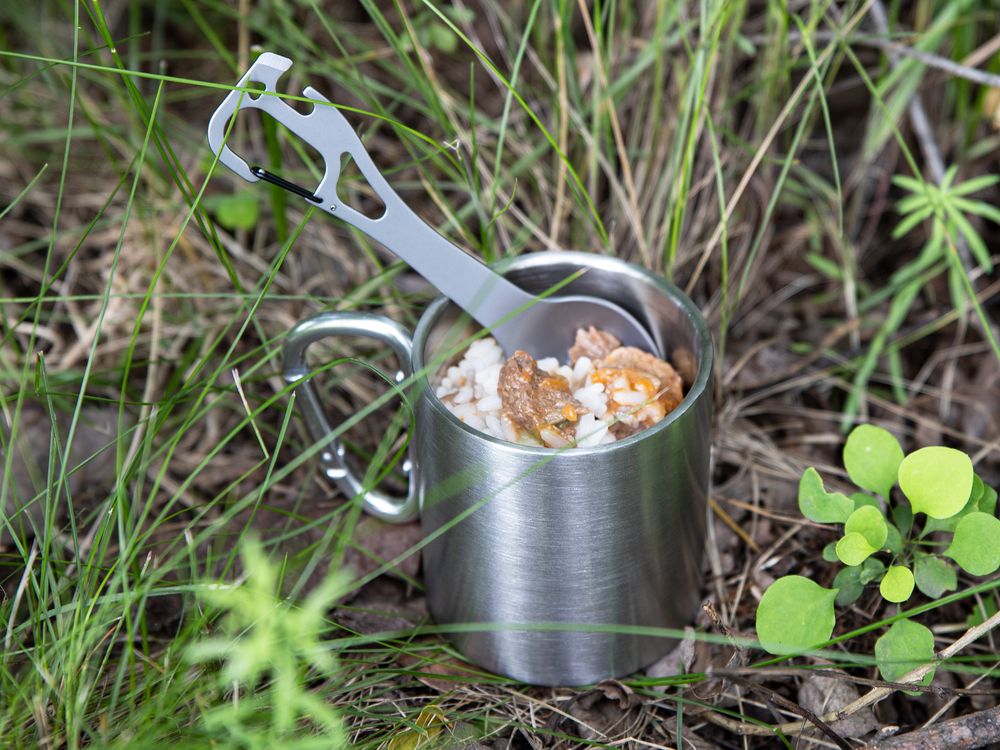 Походный столовый прибор Twin Win, стальной