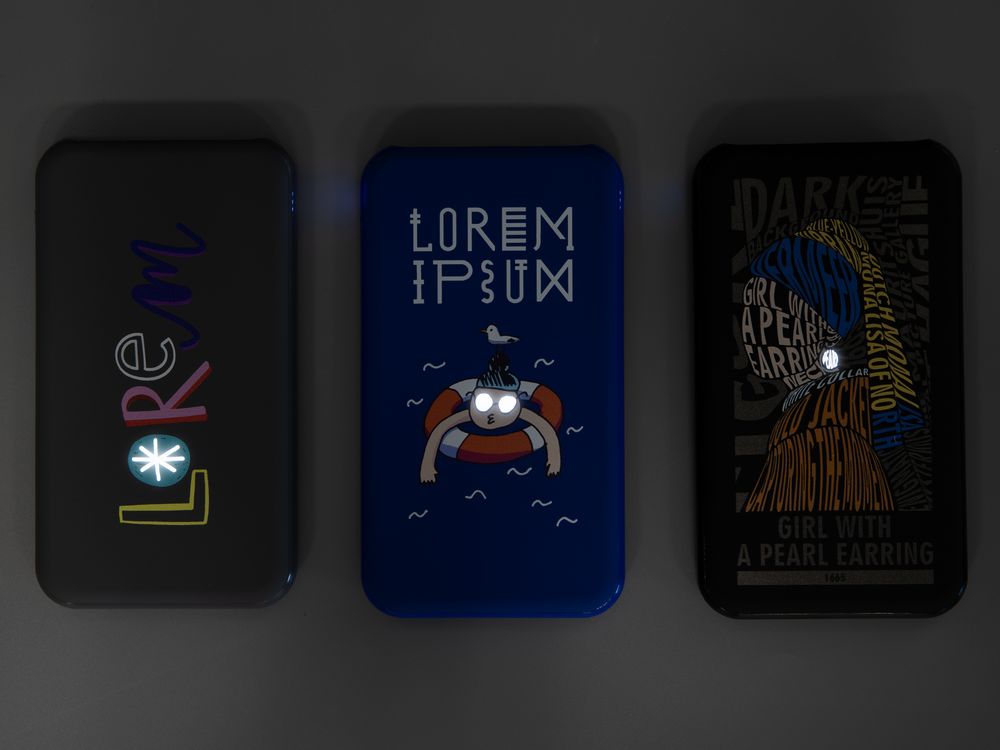 Аккумулятор Uniscend Starry с подсветкой, 5000 мАч, темно-серый