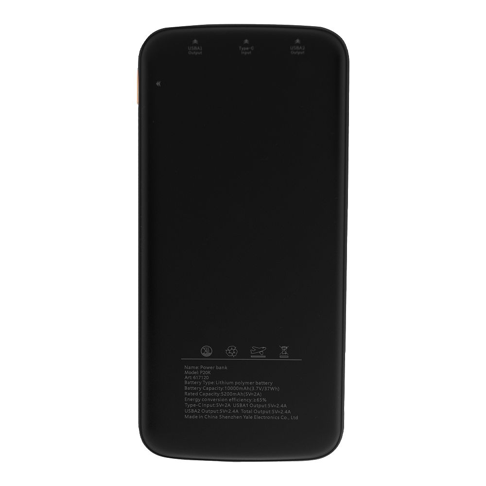 Внешний аккумулятор «Universal» 10 000 mAh, черный