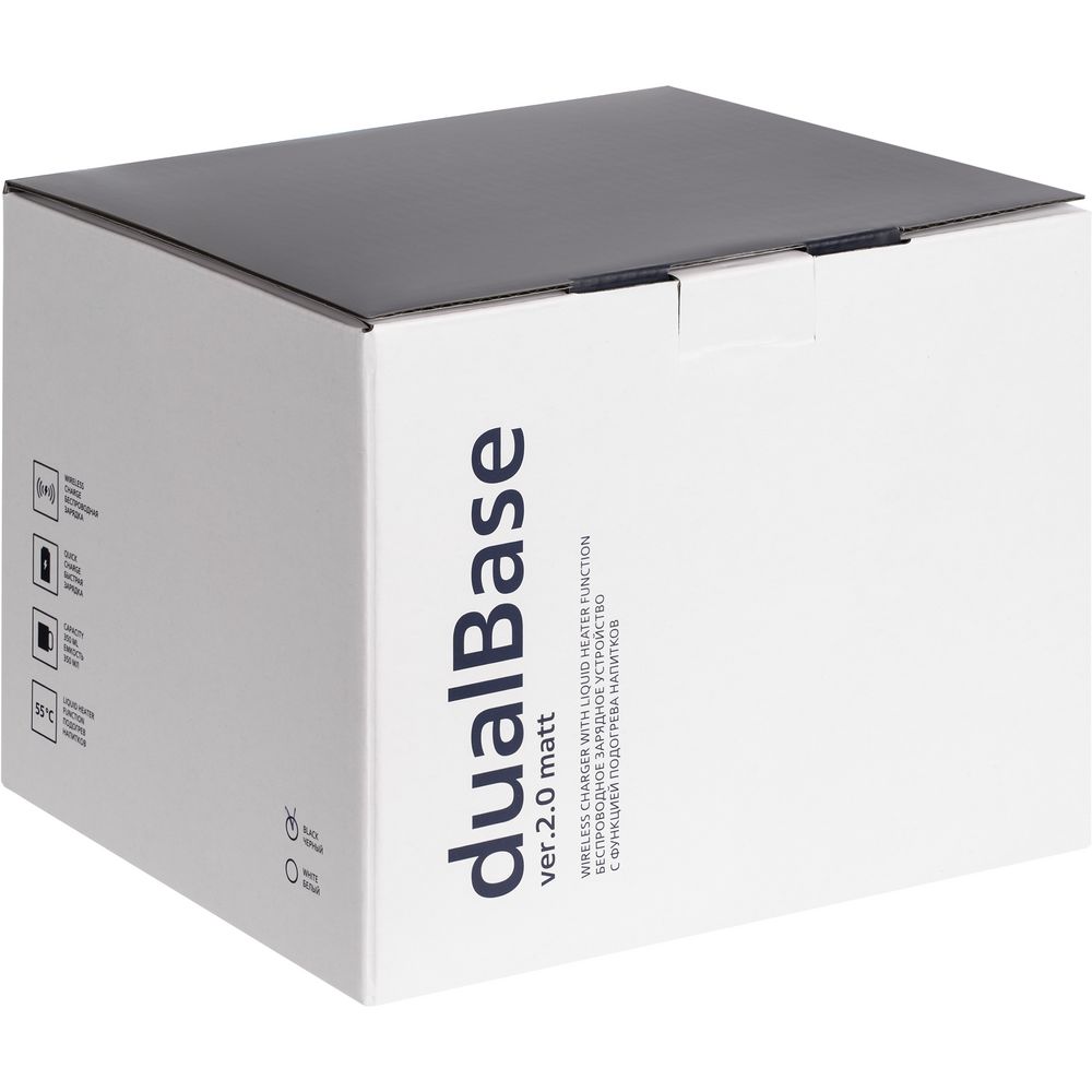 Кружка с подогревом и беспроводной зарядкой dualBase ver. 2.0 Matt, черная