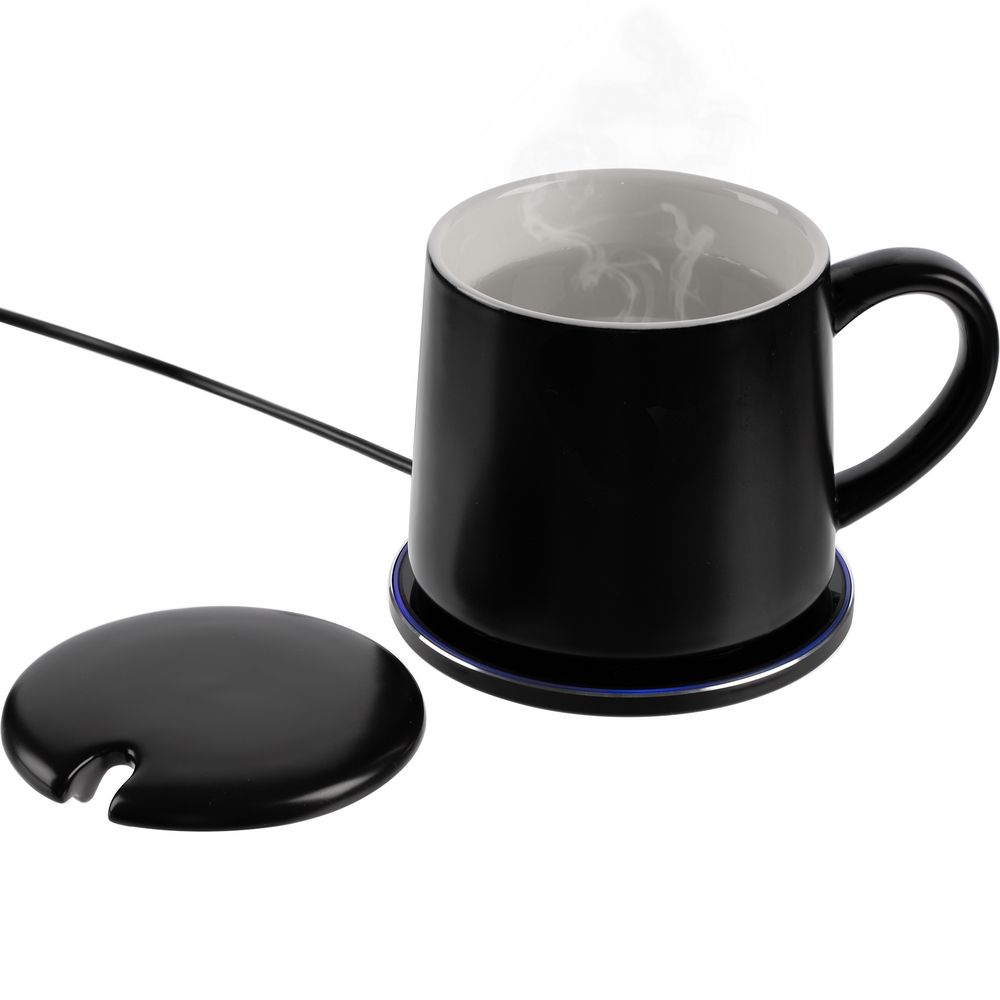 Кружка с подогревом и беспроводной зарядкой dualBase ver. 2.0 Matt, черная