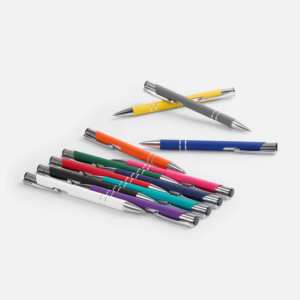 Ручка шариковая Keskus Soft Touch, серая