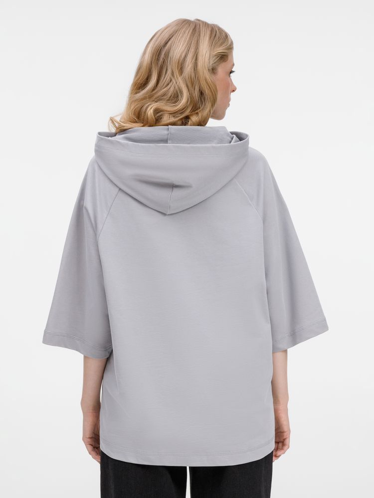 Футболка оверсайз унисекс с капюшоном Neofit, светло-серая
