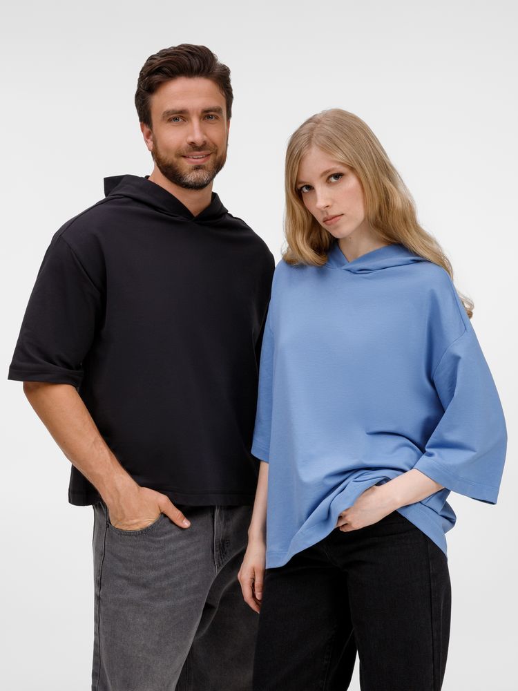 Футболка оверсайз унисекс с капюшоном Neofit, черная