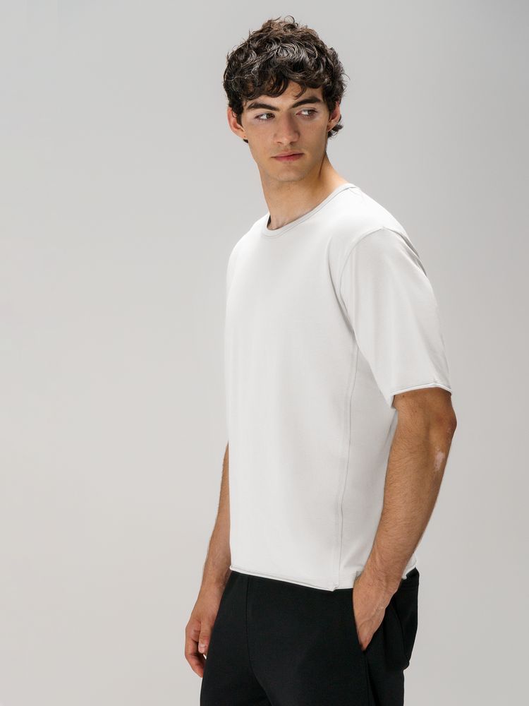 Футболка оверсайз унисекс Vozduh, молочно-белая