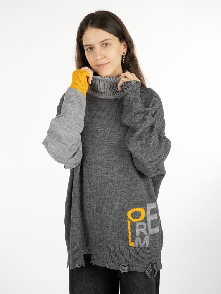 Свитер оверсайз Tricksy Net Grunge на заказ, полушерсть