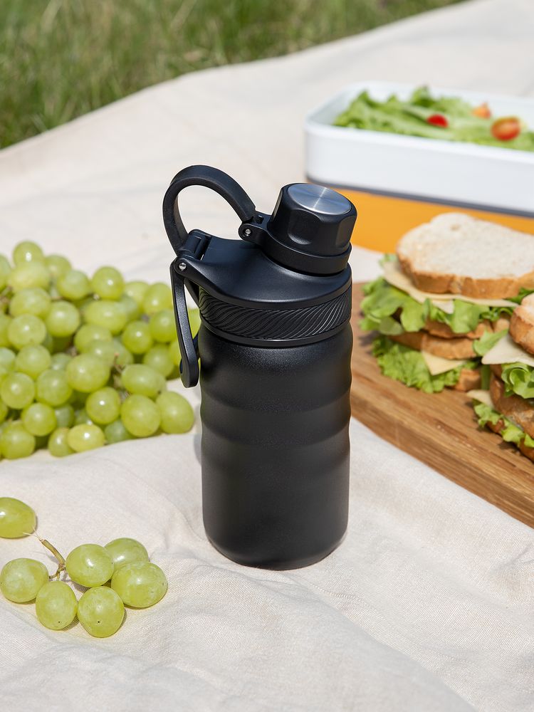 Термобутылка Fujisan 2.0 без логотипа, черная