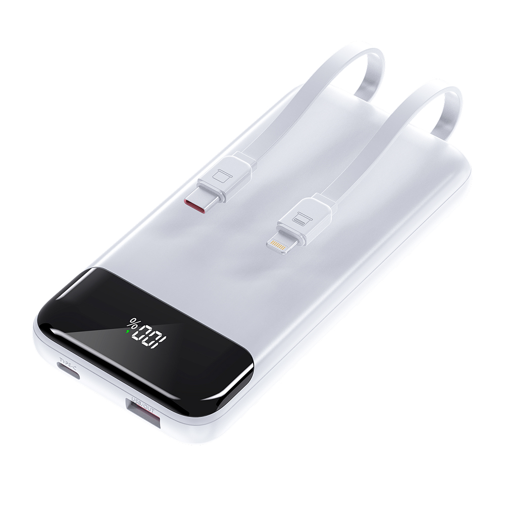 Внешний аккумулятор Nero с быстрой зарядкой (до 22,5W), 10000 mAh, белый