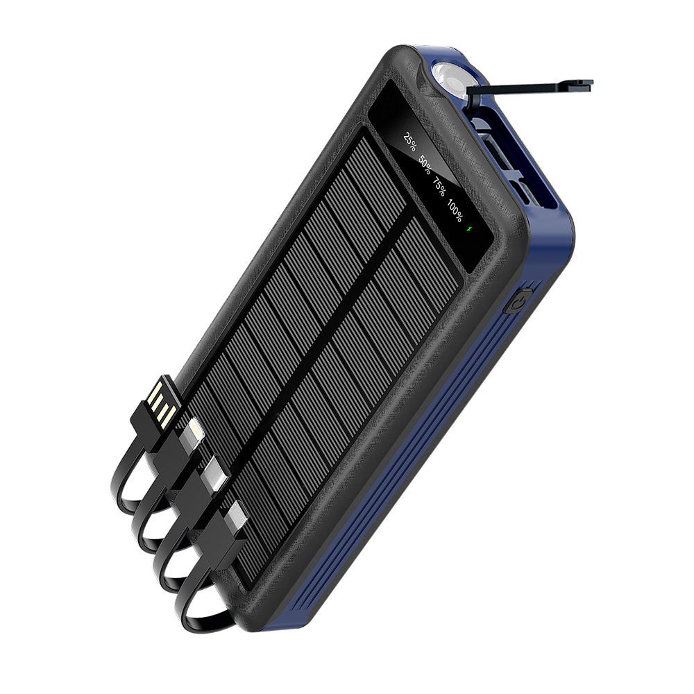 Внешний аккумулятор Xyron с солнечной панелью, 10000 mAh, синий