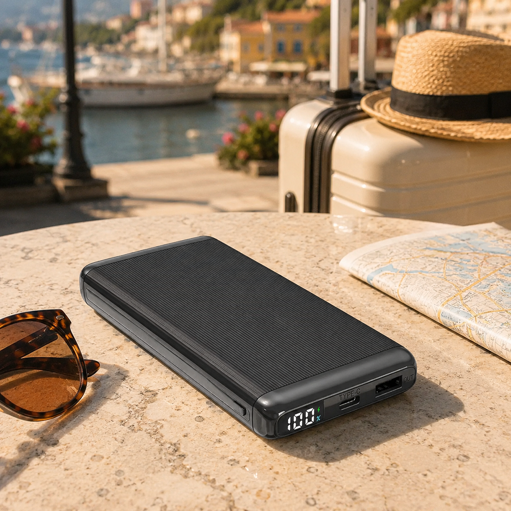 Внешний аккумулятор Orvex c быстрой зарядкой (до 22,5W), 10000 mAh, черный