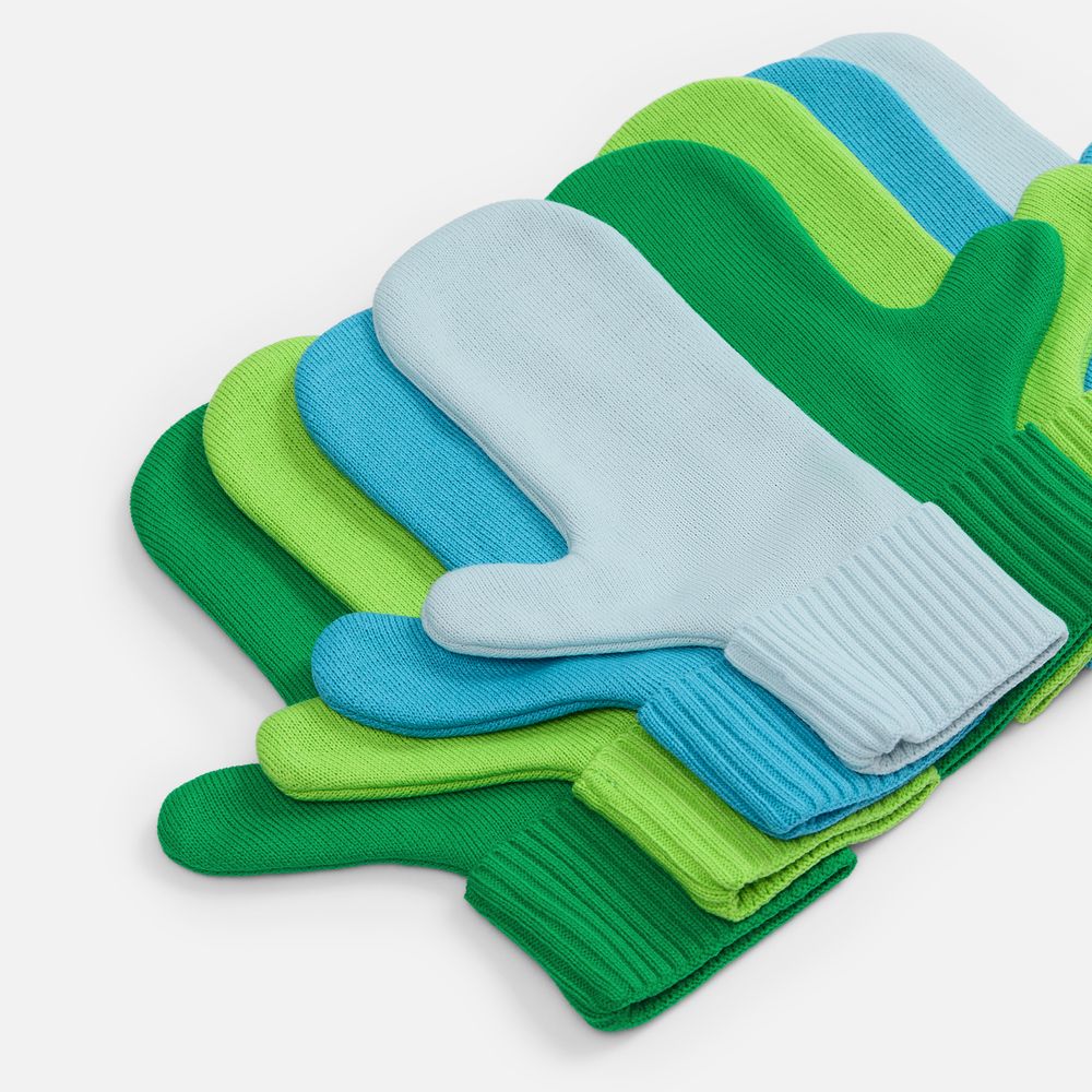 Варежки Yong, ярко-голубые