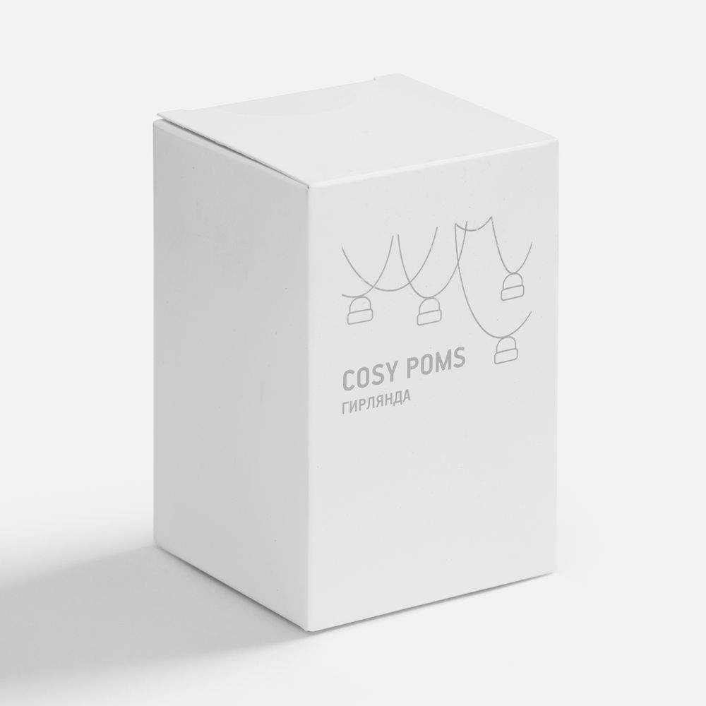 Гирлянда Cosy Poms, красная