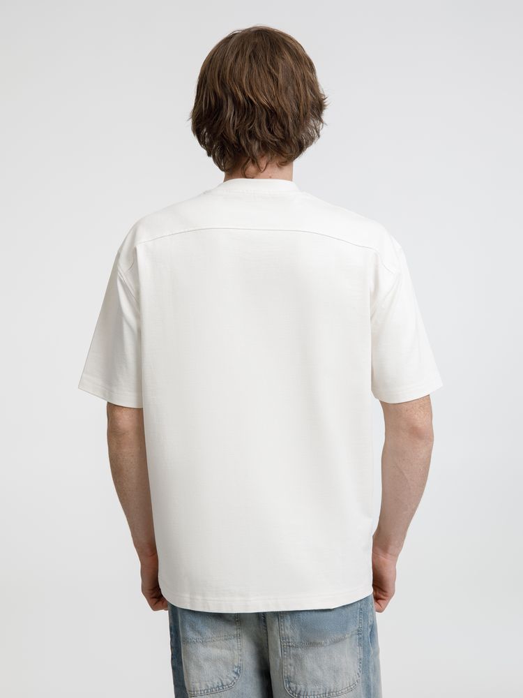 Футболка оверсайз унисекс Sideline, молочно-белая