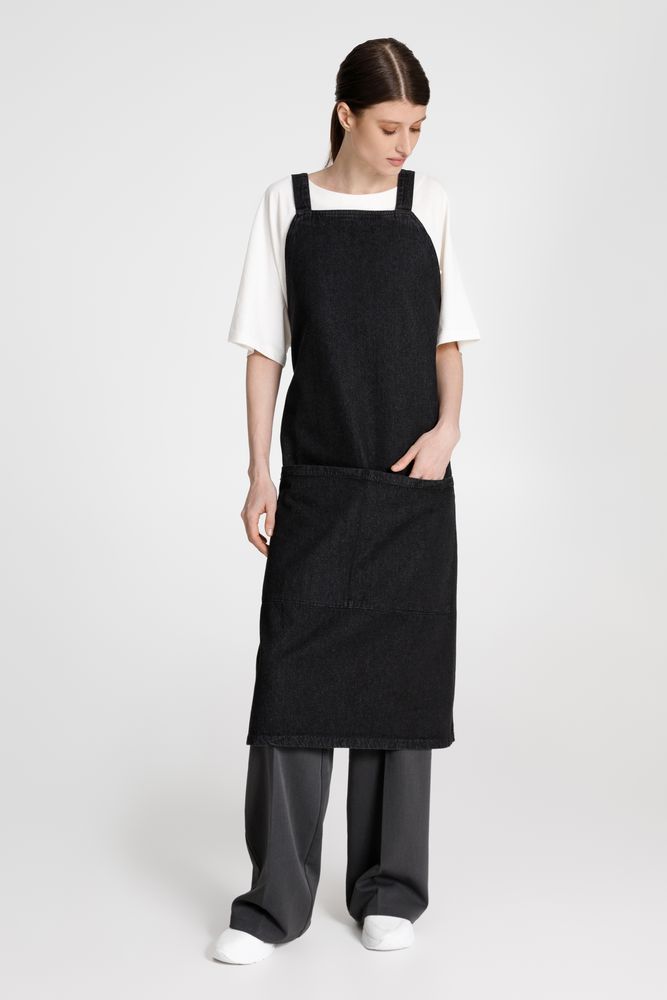 Фартук джинсовый E2, черный