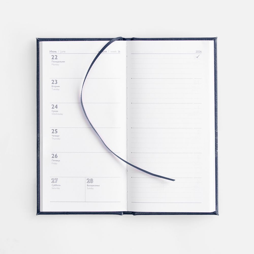 Еженедельник Baza, датированный, синий