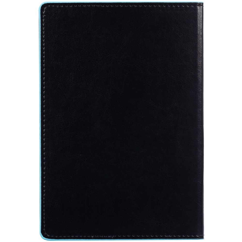 Ежедневник Alanis, недатированный, черный с голубым