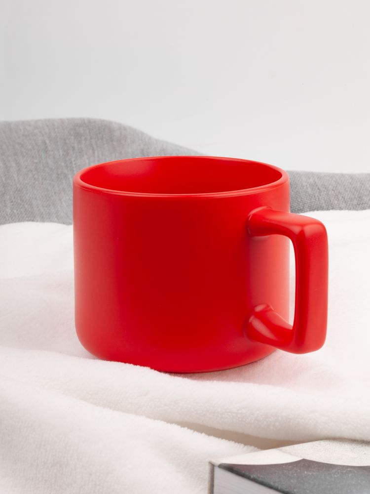 Чашка Jumbo в коробке матовая, красная