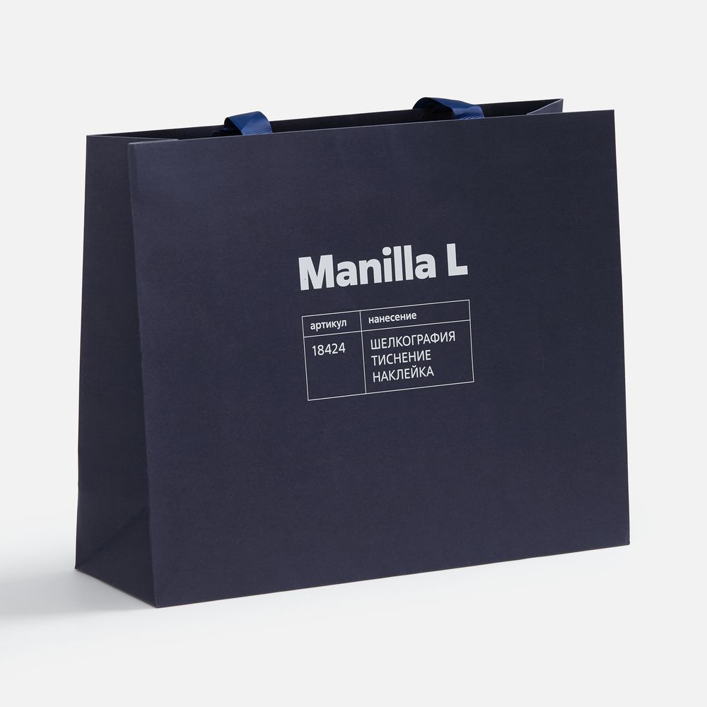 Пакет бумажный Manilla L, синий
