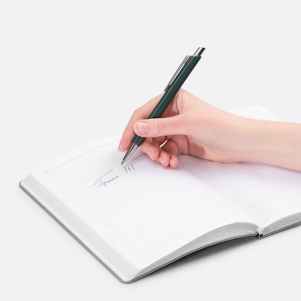 Ручка шариковая Konvent, матовая, зеленая