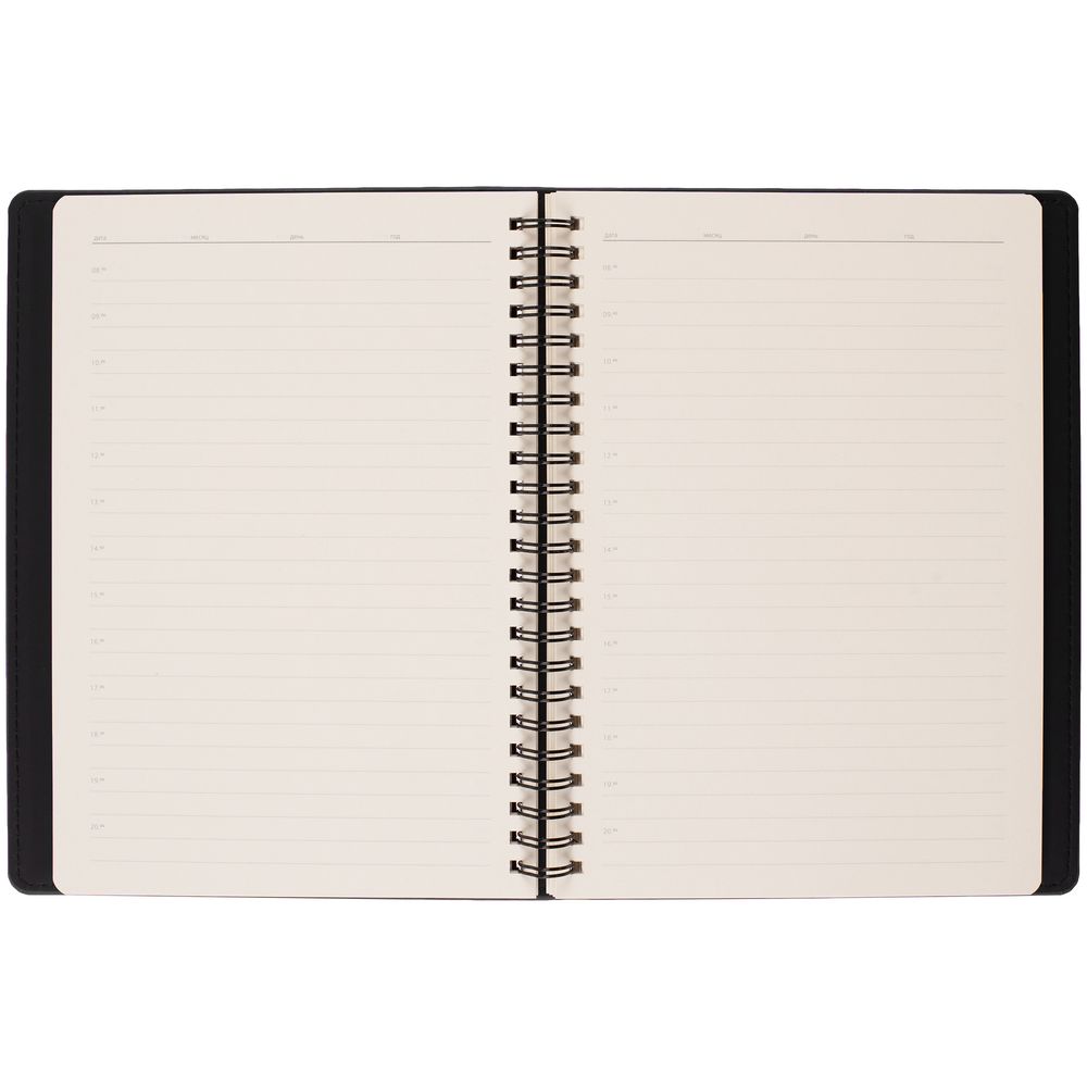 Ежедневник Spring Urban на заказ, недатированный, черный